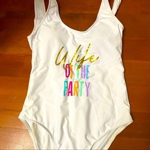 Wife of the party one piece swim suit